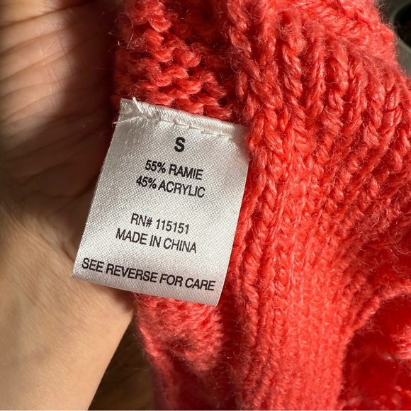 Romeo & Juliet Couture cable and open knit detachable hood poncho - Picture 6 of 6